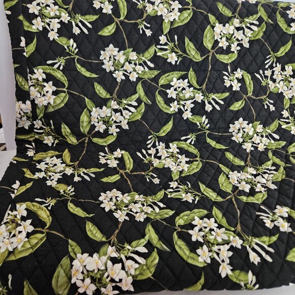 Vera Bradley Garment Bag Jasmine Floral Black White Green Retired 2003 Cottage - Picture 9 of 16
